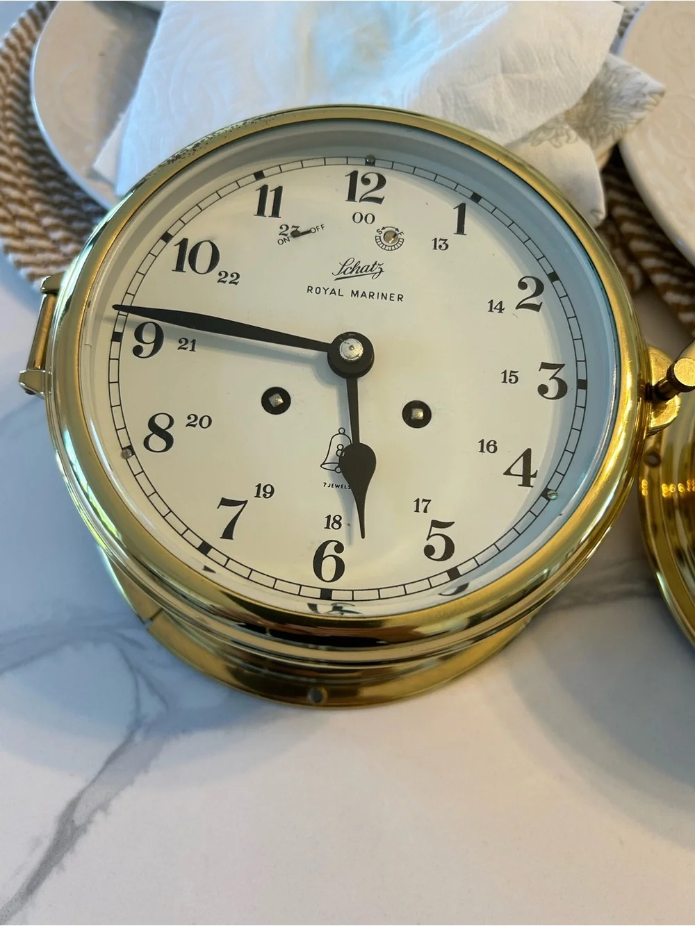 Vintage Schatz Royal Mariner Clock German Ship Timepiece